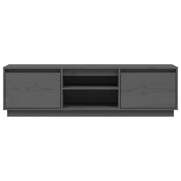 vidaXL Tv-bänk grå 140x35x40 cm massiv furu
