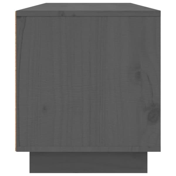 vidaXL Tv-bänk grå 140x35x40 cm massiv furu