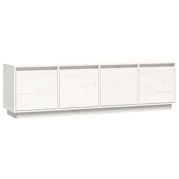 vidaXL TV-benk hvit 156x37x45 cm heltre furu