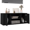 Miniatyrbild 4 av 11: vidaXL TV-skåp svart 100x35x40 cm konstruerat trä