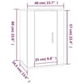 Miniatyrbilde 11 av 11: vidaXL Vegghengt TV-benk røkt eik 40x34,5x60 cm