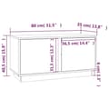 Miniatyrbilde 10 av 10: vidaXL Tv-bänk 80x35x40,5 cm massiv furu