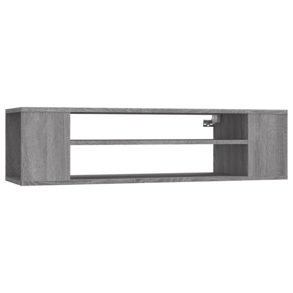 vidaXL Seinä TV-taso harmaa Sonoma 100x30x26,5 cm tekninen puu
