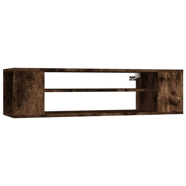 vidaXL Väggmonterad tv-bänk rökfärgad ek 100x30x26,5cm konstruerat trä