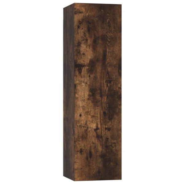 vidaXL Väggmonterad tv-bänk rökfärgad ek 30,5x30x110 cm