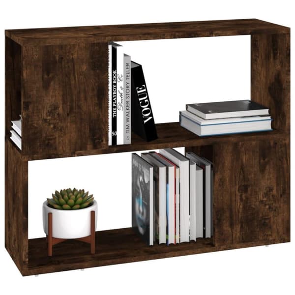 vidaXL bogreol/rumdeler 80x24x63 cm røget egetræsfarve