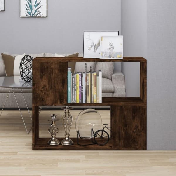 vidaXL bogreol/rumdeler 80x24x63 cm røget egetræsfarve