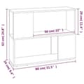 Miniatyrbillede 7 af 10: vidaXL bogreol/rumdeler 80x24x63 cm brun egetræsfarve