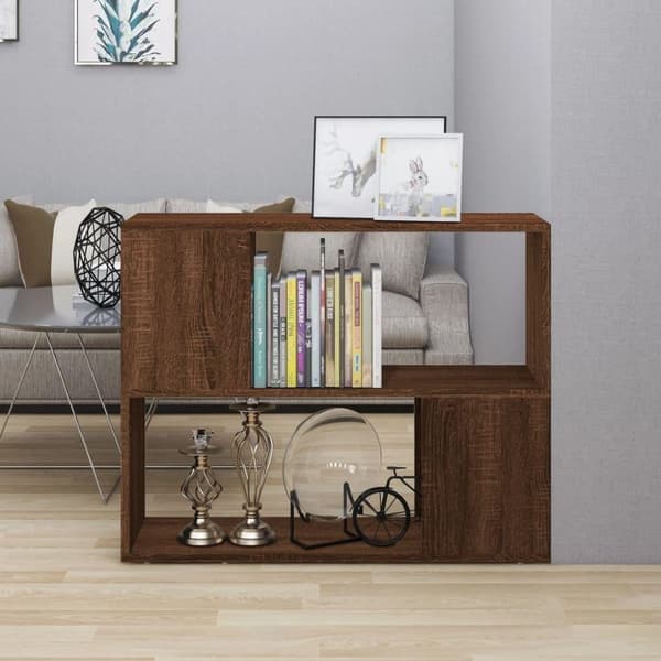 vidaXL bogreol/rumdeler 80x24x63 cm brun egetræsfarve