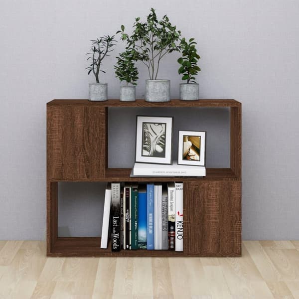 vidaXL bogreol/rumdeler 80x24x63 cm brun egetræsfarve