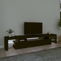 Miniatyrbilde 3 av 11: vidaXL TV-benk med LED-lys svart 215x36,5x40 cm