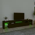 Miniatyrbilde 4 av 11: vidaXL TV-benk med LED-lys svart 215x36,5x40 cm