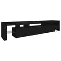 Miniatyrbilde 7 av 11: vidaXL TV-benk med LED-lys svart 215x36,5x40 cm