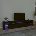 Miniatyrbilde 1 av 11: vidaXL TV-benk med LED-lys svart 215x36,5x40 cm