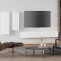 Miniatyrbilde 10 av 11: vidaXL TV-benksett 4 deler hvit konstruert tre