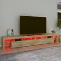 Miniatyrbilde 5 av 11: vidaXL TV-benk med LED-lys sonoma eik 260x36,5x40 cm