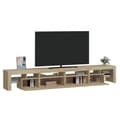 Miniatyrbilde 6 av 11: vidaXL TV-benk med LED-lys sonoma eik 260x36,5x40 cm