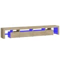 Miniatyrbilde 2 av 11: vidaXL TV-benk med LED-lys sonoma eik 260x36,5x40 cm