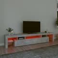 Pikkukuva 5 / 11: vidaXL TV-taso LED-valoilla betoninharmaa 215x36,5x40 cm