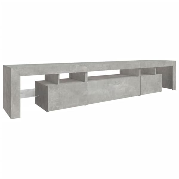 vidaXL TV-taso LED-valoilla betoninharmaa 215x36,5x40 cm