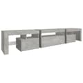 Pikkukuva 8 / 11: vidaXL TV-taso LED-valoilla betoninharmaa 215x36,5x40 cm