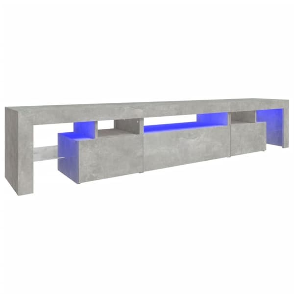 vidaXL TV-taso LED-valoilla betoninharmaa 215x36,5x40 cm
