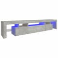 Pikkukuva 2 / 11: vidaXL TV-taso LED-valoilla betoninharmaa 215x36,5x40 cm