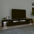 Pikkukuva 3 / 11: vidaXL TV-taso LED-valoilla musta 260x36,5x40 cm