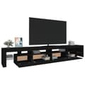 Pikkukuva 6 / 11: vidaXL TV-taso LED-valoilla musta 260x36,5x40 cm