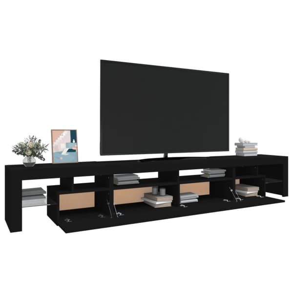 vidaXL TV-taso LED-valoilla musta 260x36,5x40 cm