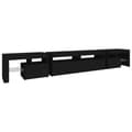 Pikkukuva 8 / 11: vidaXL TV-taso LED-valoilla musta 260x36,5x40 cm