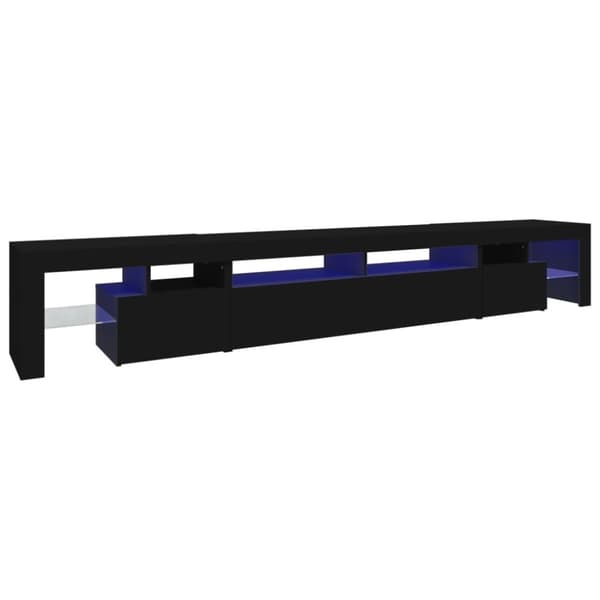 vidaXL TV-taso LED-valoilla musta 260x36,5x40 cm