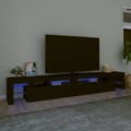 Pikkukuva 1 / 11: vidaXL TV-taso LED-valoilla musta 260x36,5x40 cm
