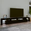 Miniatyrbilde 3 av 11: vidaXL TV-benk med LED-lys svart 260x36,5x40 cm