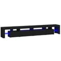 Miniatyrbilde 2 av 11: vidaXL TV-benk med LED-lys svart 260x36,5x40 cm
