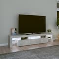 Miniatyrbilde 3 av 11: vidaXL TV-benk med LED-lys betonggrå 200 x 36,5 x 40 cm