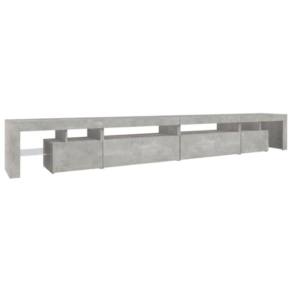 vidaXL tv-bord med LED-lys 290x36,5x40 cm betongrå