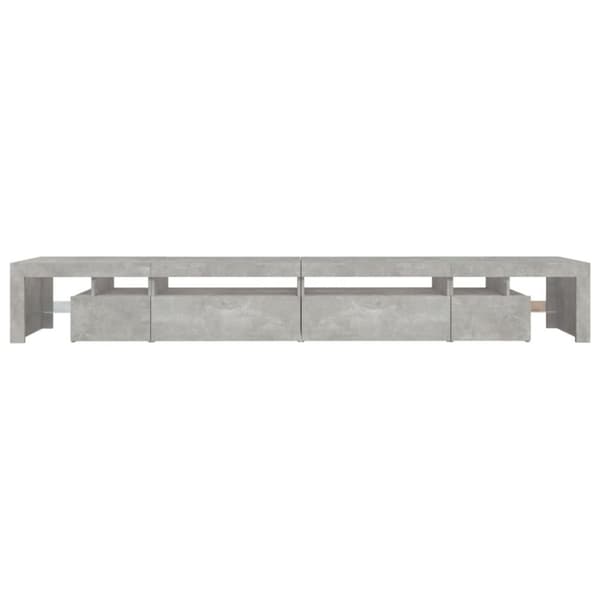 vidaXL tv-bord med LED-lys 290x36,5x40 cm betongrå