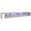 Miniatyrbillede 2 af 11: vidaXL tv-bord med LED-lys 290x36,5x40 cm betongrå