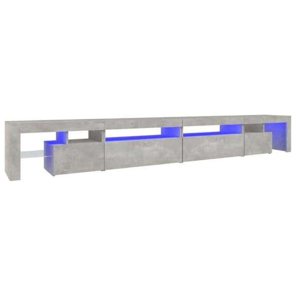 vidaXL tv-bord med LED-lys 290x36,5x40 cm betongrå