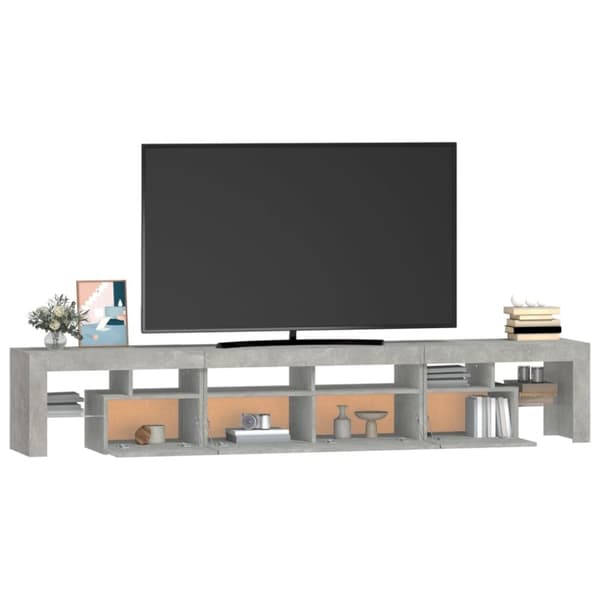vidaXL TV-taso LED-valoilla betoninharmaa 230x36,5x40 cm