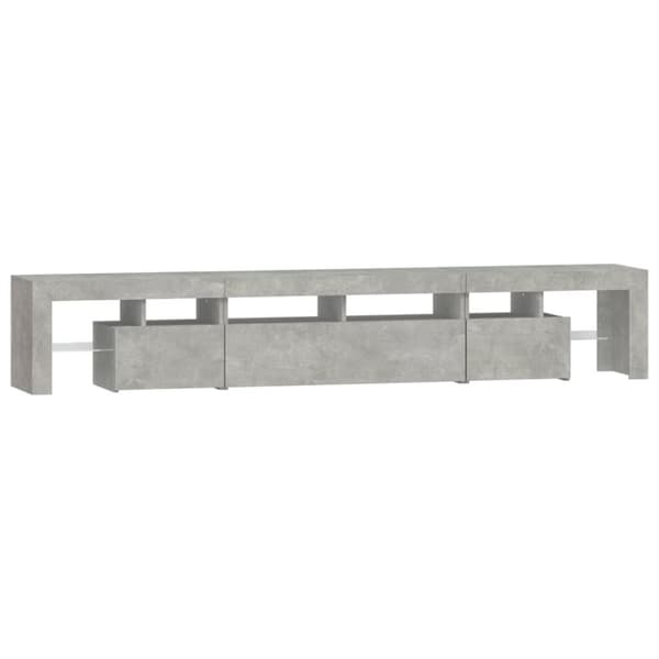 vidaXL TV-taso LED-valoilla betoninharmaa 230x36,5x40 cm