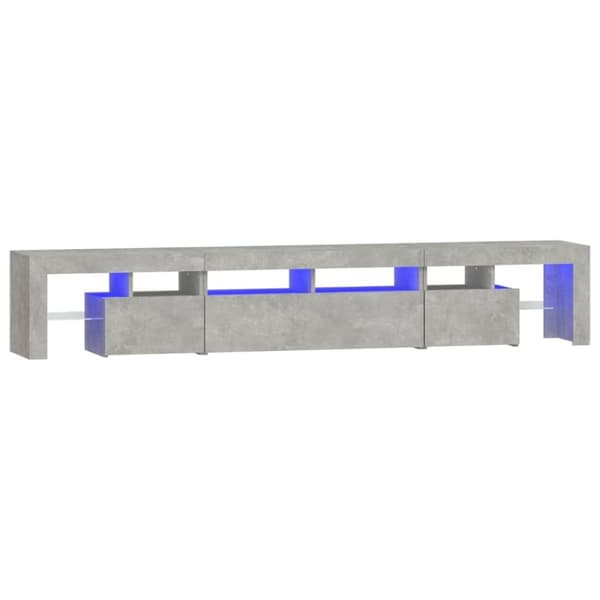 vidaXL TV-taso LED-valoilla betoninharmaa 230x36,5x40 cm