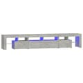 Pikkukuva 2 / 11: vidaXL TV-taso LED-valoilla betoninharmaa 230x36,5x40 cm