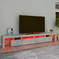 Pikkukuva 5 / 11: vidaXL TV-taso LED-valoilla betoninharmaa 260x36,5x40 cm