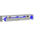 Pikkukuva 2 / 11: vidaXL TV-taso LED-valoilla betoninharmaa 260x36,5x40 cm