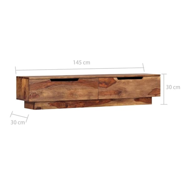vidaXL TV-taso 145x30x30 cm massiivipuu
