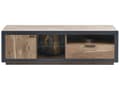 Miniatyrbilde 7 av 11: TV-benk Lyst Tre Svart Produsert Tre Skuffeskap Bakgrunnsbelysning Boho Stil Skjenk