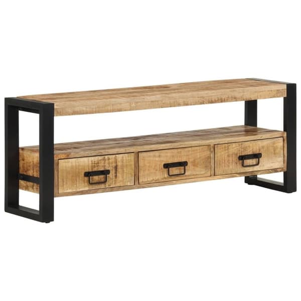 vidaXL tv-bord 120x30x45 cm massivt mangotræ