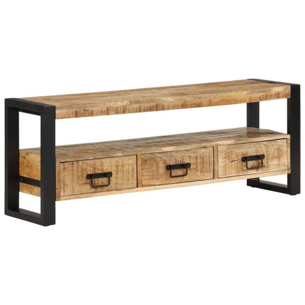 vidaXL tv-bord 120x30x45 cm massivt mangotræ